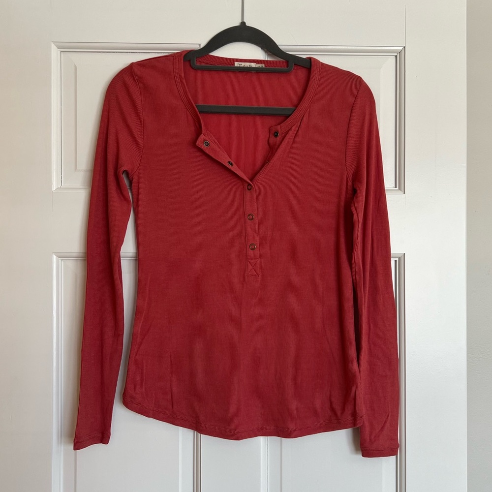 Faherty Bobi Long Sleeve Henley Top